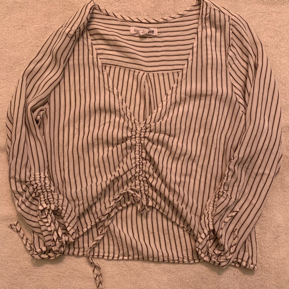 Social Gypsy Striped Crop Top Size: S